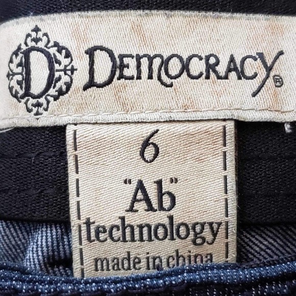 Democracy Jeans Skinny Ab Solution Flex Womens Size 6 Dark Wash Mid Rise - Picture 2 of 11